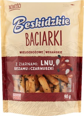 Beskidzkie Baciarki mini paluchy wielozbożowe z ziarnami lnu, sezamu i czarnuszki