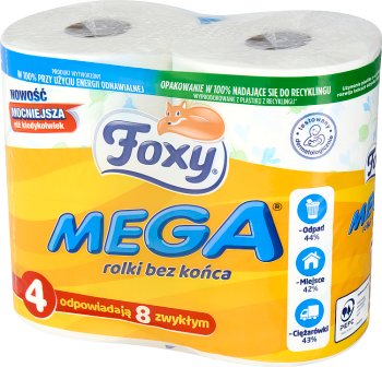 Foxi Mega Toilettenpapier 4 Megarollen