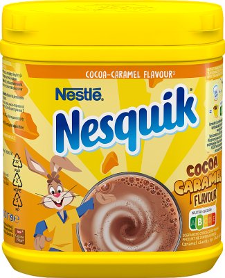 Nesquik A soluble cocoa drink with a caramel flavor