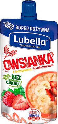 Lubella Oatmeal with bananas and strawberries