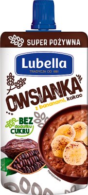 Avena Lubella con plátanos, cacao