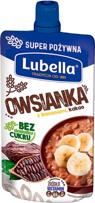 Lubella Oatmeal with bananas, cocoa