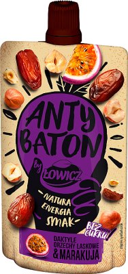 Łowicz Anty Baton Mus daktyle, orzechy laskowe & marakuja
