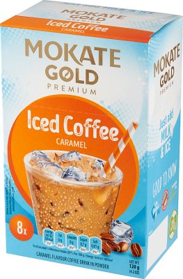 Mokate Iced Coffee Kaffeegetränkepulver mit Karamellgeschmack