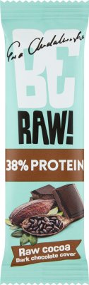 Будь сырым! 38% Protein Raw Cocoa Протеиновый батончик с сырым какао, покрытый темным шоколадом