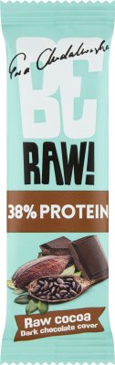 Be Raw! 38% Protein Raw Cocoa Baton proteinowy z surowym kakao oblany gorzką czekoladą