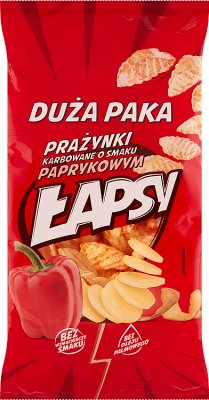 Łapsy Prażynki karbowane o smaku  paprykowym