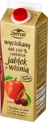 Jamar. Squeezed juice 100% from Polish apples with cherry