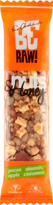 ¡Sé crudo! Nuts & Honey Pecan Almonds Apple Cinnamon Bar miel-pecans almendras, manzana, canela