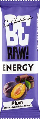 Be Raw! Energy Plum Baton o smaku śliwkowym oblany gorzką czekoladą