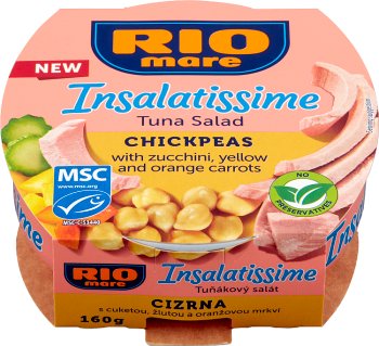 RIO mare Kichererbsensalat Fertiggericht mit Gemüse und Thunfisch