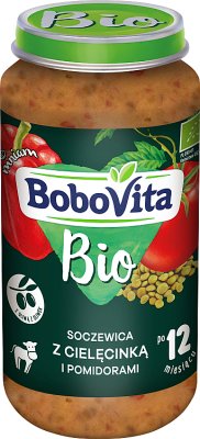 BoboVita Bio Linsen mit Kalbfleisch und Tomaten