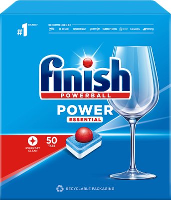 Таблетки Finish Power Essential можно мыть в посудомоечной машине.