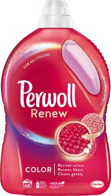 Perwoll Renew Color is a liquid detergent for washing colored fabrics