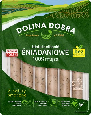 Dolina Dobra Kiełbaski białe 100% mięsa