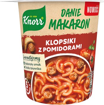 Knorr Danie Makaron Klopsiki  z pomidorami