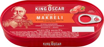 King Oscar Filety z makreli  w sosie pomidorowym z papryką