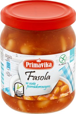 Primavika Fasola w sosie pomidorowym bezglutenowa