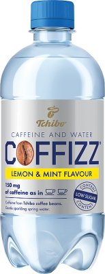 Tchibo Coffizz Ein leicht kohlensäurehaltiges Getränk mit Zitronen-Minz-Geschmack mit Zusatz von Koffein