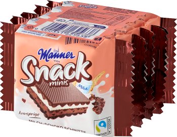Manner Wafle Snack Minis o smaku mleczno-czekolado 5szt