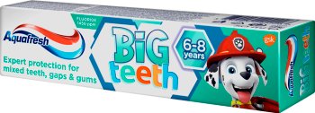 Pasta de dientes Aquafresh Big Teeth con flúor 6-8 años