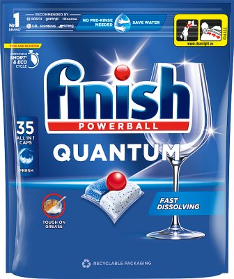 Капсулы Finish Quantum Fresh для мытья посуды в посудомоечной машине