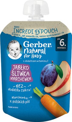 Gerber Deserek Jabłko, śliwka, marchewka
