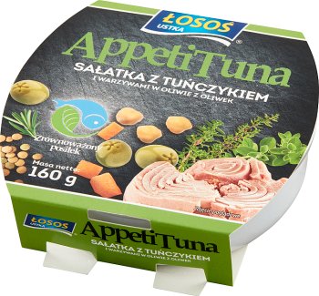 Lachs Ustka Appetituna Salat mit Thunfisch und Gemüse in Olivenöl