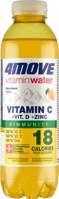 4Move Vitamin Water Immunity Getränk ohne Kohlensäure mit Limetten-Zitronen-Geschmack