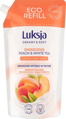 Luksja Creamy & Soft Jabón líquido cremoso energizante de melocotón y té blanco