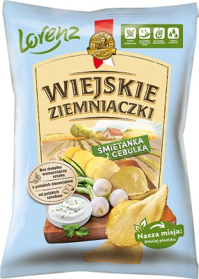 Lorenz Wiejskie ziemniaczki chipsy  śmietanka z cebulką