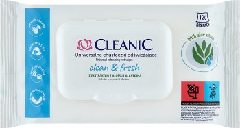 Cleanic Clean & Fresh Uniwersalne chusteczki odświeżające
