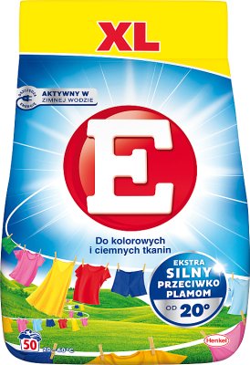 E Washing powder for colored fabrics