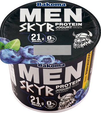 Bakoma Men Jogurt kremowy jagodowy  typu skyr