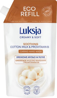 Luksja Creamy & Soft Kremowe mydło  w płynie łagodzące mleczko bawełniane  i prowitamina B5