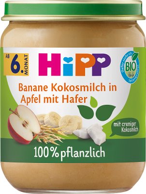 Hipp jabłka z bananami, kremowym kokosem i owsem