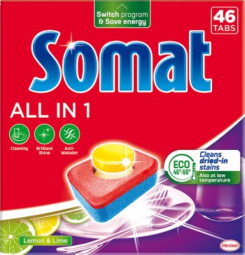 Somat All in 1 Tablets para lavar la vajilla en el lavavajillas