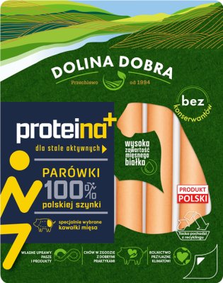 Dolina Dobra Proteina+ Parówki  100% polskiej szynki