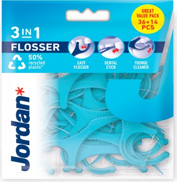 Jordan Flosser 3in1 Cleaner, hilo dental