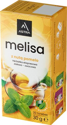 Astra Herbatka ekspresowa ziołowo owocowa melisa z nutą pomelo