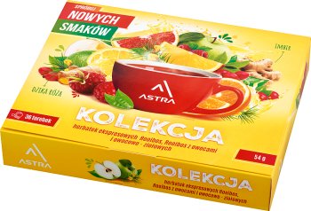 Astra Eine Kollektion von Rooibos-Tees mit Früchten und Früchte- und Kräutertees