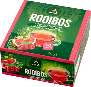 Astra Rooibos Herbatka ekspresowa Rooibos z malinami i grapefruitem