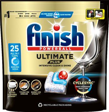Finish Ultimate Plus Baking Soda Kapsułki do mycia naczyń w zmywarce