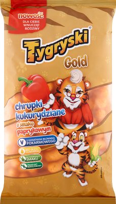Tigers Gold Paprika flavored corn crisps