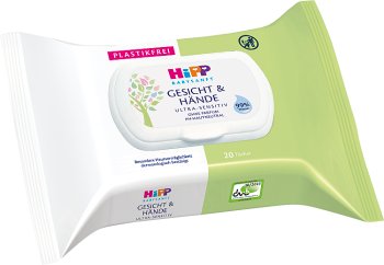 Hipp Wet wipes for face and hands