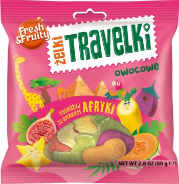 Fresh & Fruity Travelki jalea sabores de frutas de África