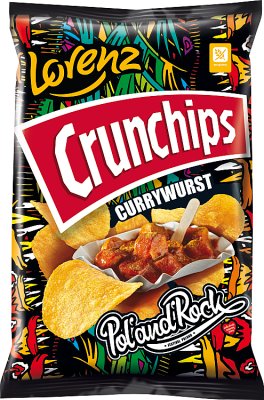 Crunchips Sausage flavored potato chips with curry