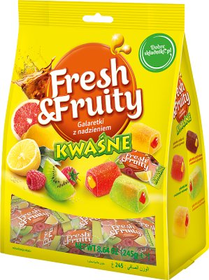 Wawel Fresh & Fruity Galaretki  z nadzieniem kwaśne