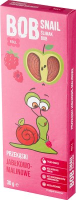 Bob Snail Snail Bob Snacks de fruta de manzana y frambuesa