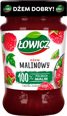 Łowicz Dżem malinowy  o obniżonej zawartości cukrów